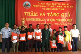 Tặng quà cho các đối tượng Chính sách trên địa bàn huyện Kbang