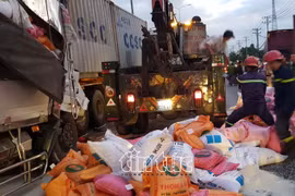 Xe tải đâm xe container, 4 người thương vong