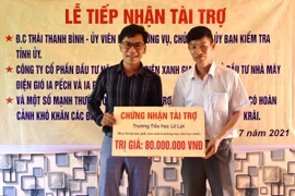 Công ty cổ phần Đầu tư Năng lượng Điện xanh Gia Lai: Tài trợ 80 triệu đồng cho Trường Tiểu học Lê Lợi