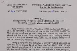 Điều chỉnh văn bản người dân đi - đến Đắk Nông phải có xét nghiệm âm tính Covid-19