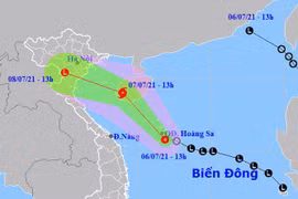 Áp thấp nhiệt đới khả năng mạnh lên thành bão giật cấp 10