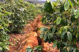 Phát hiện vết sụt lún lớn ở Kon Tum