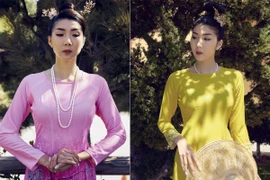 Siêu mẫu Ngọc Quyên khoe vẻ đẹp hoài cổ với áo dài trên đất Mỹ