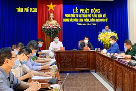 Pleiku phát động thi đua đoàn kết, chung sức, đồng lòng phòng-chống dịch Covid-19