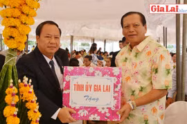 Đoàn công tác tỉnh thăm, chúc Tết Cổ truyền tỉnh Attapeu, Chăm Pa Săk