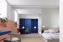 Căn hộ sở hữu gam màu tươi tắn, rực rỡ