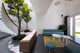 Ngôi nhà không tường ngăn của gia đình 6 người