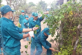 TP Pleiku 89 chiến sĩ dân quân tự vệ dọn vệ sinh làng Nhao 2