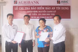 Chi trả Bảo an Tín dụng cho khách hàng Agribank