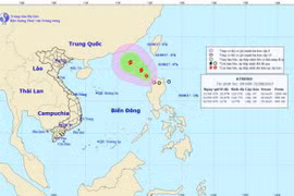 Áp thấp nhiệt đới đi vào Biển Đông và sẽ mạnh lên thành bão