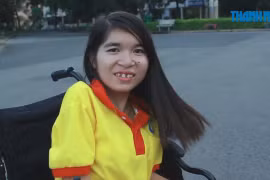 Nữ sinh khuyết tật ước mơ trở thành Nick Vujicic của Việt Nam