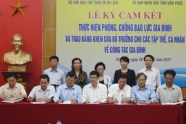 21 tỉnh cam kết ngăn chặn bạo lực gia đình