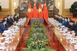 Chủ tịch nước Trần Đại Quang hội đàm với Chủ tịch Trung Quốc