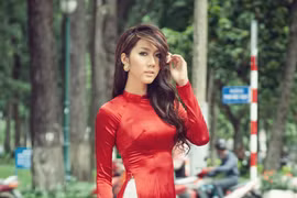 Ngọc Quyên, Mai Quốc Toàn diện áo dài dạo phố