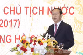 Chủ tịch nước Trần Đại Quang dự kỷ niệm 25 năm tái lập Văn phòng Chủ tịch nước