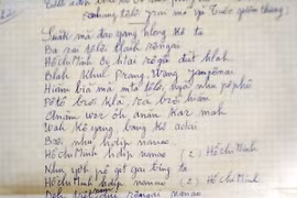 Bài hát ca ngợi Bác Hồ viết bằng tiếng Jrai năm 1946