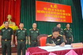 Thi đua chào mừng Đại hội Đảng bộ Quân sự tỉnh lần thứ XV
