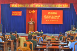 Bồi dưỡng diễn tập khu vực phòng thủ huyện Phú Thiện