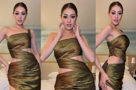 Hoa hậu Khánh Vân bất ngờ hé lộ loạt ảnh mặc váy cắt xẻ chưa từng công bố ở Miss Universe