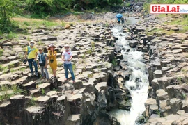 Kỳ thú bãi đá đĩa triệu năm ở làng Vân