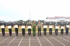 343 chiến sĩ mới hoàn thành huấn luyện tham gia Công an nhân dân