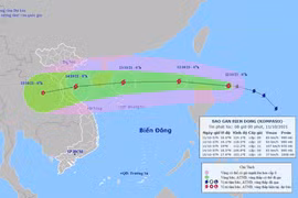 Bão Kompasu gần Biển Đông