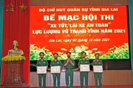 Bộ Chỉ huy Quân sự tỉnh Gia Lai: Bế mạc hội thi "Xe tốt, lái xe an toàn"