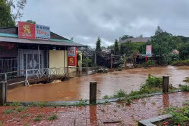 Gia Lai: Mưa lớn gây ngập lụt nhiều nơi