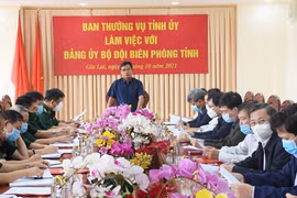 Ban Thường vụ Tỉnh ủy làm việc với Đảng ủy Bộ đội Biên phòng tỉnh