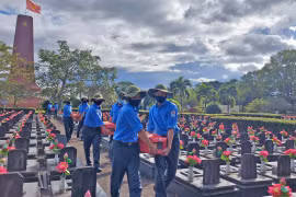 Gia Lai: Tổ chức lễ truy điệu và an táng 10 hài cốt liệt sĩ