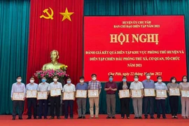 Chư Păh tổng kết, rút kinh nghiệm diễn tập khu vực phòng thủ năm 2021