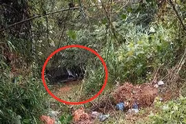 Phát hiện chiếc ôtô dưới vực sâu có 1 phụ nữ tử vong bên trong