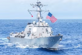 Tàu chiến Mỹ đi qua eo biển Đài Loan (Trung Quốc)