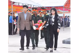 Truy điệu và an táng 4 hài cốt liệt sĩ tại Nghĩa trang Liệt sĩ xã Kon Thụp