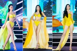 Lương Thuỳ Linh, Kiều Loan, Tường San 'đốt cháy' biển Quy Nhơn với màn trình diễn bikini nóng bỏng