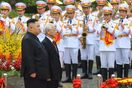 Lễ đón trang trọng Nhà lãnh đạo Triều Tiên Kim Jong-un tại Phủ Chủ tịch