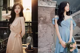 Váy khoe vai thon cho nàng công sở