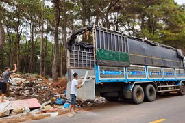 Phát hiện trường hợp đổ trộm 150 kg rác thải ra môi trường tại xã Diên Phú