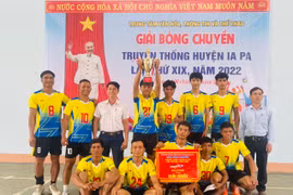 Xã Ia Ma Rơn vô địch Giải bóng chuyền truyền thống huyện Ia Pa lần thứ XIX
