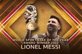 Lionel Messi nhận giải giải Ngôi sao thể thao thế giới 2022