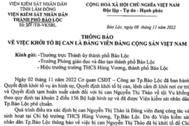 Lâm Đồng: Khởi tố nữ giáo viên về tội vu khống