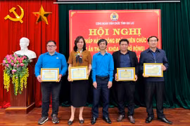 Công đoàn Viên chức tỉnh Gia Lai tặng giấy khen cho 42 tập thể, cá nhân