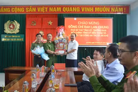 Phó Bí thư Tỉnh ủy Rah Lan Chung thăm và làm việc tại Công an Thị xã An Khê