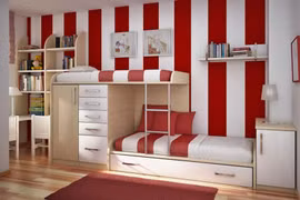 Thiết kế căn phòng ấn tượng cho trẻ trên những gam màu khác nhau