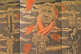 Họa sĩ đam mê tranh khắc gỗ