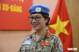 Nữ sĩ quan xinh đẹp của Việt Nam đi gìn giữ hòa bình tại Nam Sudan