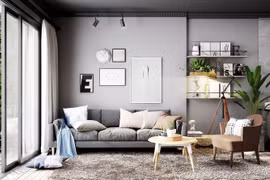 Căn hộ màu xám dành cho người thích sự giản dị