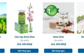 Cảnh báo về quảng cáo thực phẩm bảo vệ sức khỏe Keto Slim