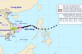 Từ chiều tối và đêm nay (05-11), Quảng Nam, Quảng Ngãi, Bình Định, Phú Yên có mưa rất to