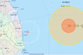 Từ hôm nay 5-11, bão số 10 gây mưa rất to từ Quảng Nam đến Bình Định